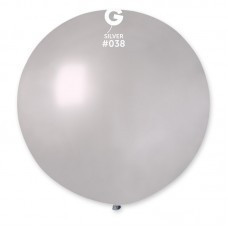 Куля-сюрприз велика 80 см, срібло (металік), фото 1