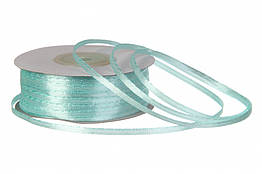 Стрічка атласна 3 мм 90 метрів ніжно-м'ятний