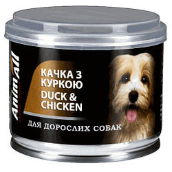 AnimAll (ЕнімАлл) - Вологий корм для собак качка з куркою в ніжному желе 195 гр