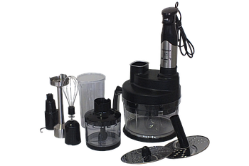 Мульти-блендерний набір GRUNHELM EBS-1000MC, 1000Вт, занурювальний, швидкостей 5, чорний.