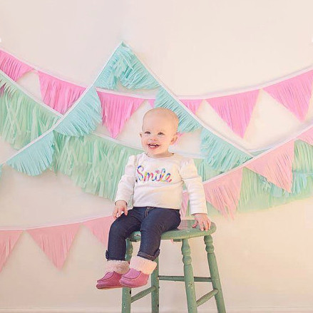 Гірлянда святкова 2 метри різні кольори (прямі, трикутники, напівкруги), фото 1