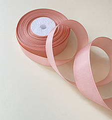 Стрічка репсова 25 мм 18 метрів пудрова