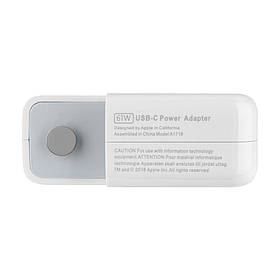 Оригінальний блок живлення для ноутбука APPLE TYPE-C 61W, white (с кабелем!) (A1718)