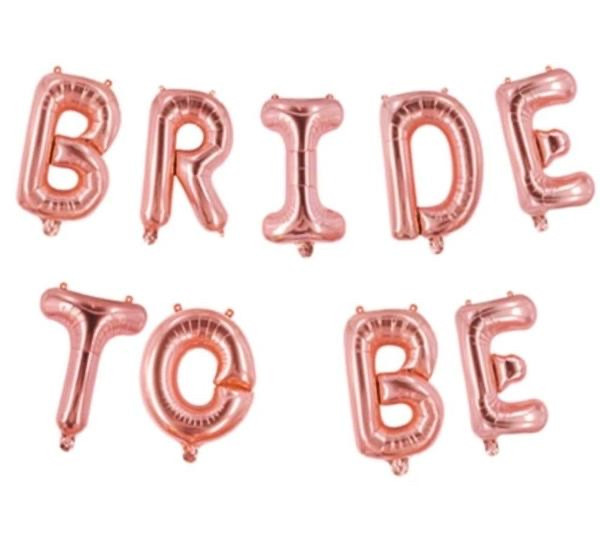 Набір надувних фольгованих куль BRIDE TO BE, 38 см