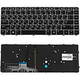Клавіатура для ноутбука HP (EliteBook: 1040 G3) rus, black, підсвічування клавіш, фото 3