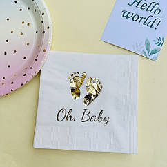 Серветки паперові Oh Baby золото