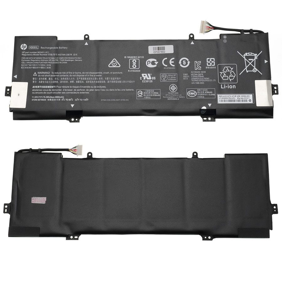 Оригінальна батарея для ноутбука HP KB06XL (Spectre x360 15-BL series) 11.55V 6860mAh 79.2Wh