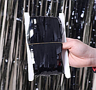 Шторка-завіса з фольги для фотозони "Пастель чорна", 2 х 1 м, фото 2