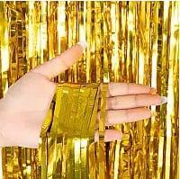 Шторка-завіса з фольги для фотозони "Металік золото", 2 х 1 м, фото 1