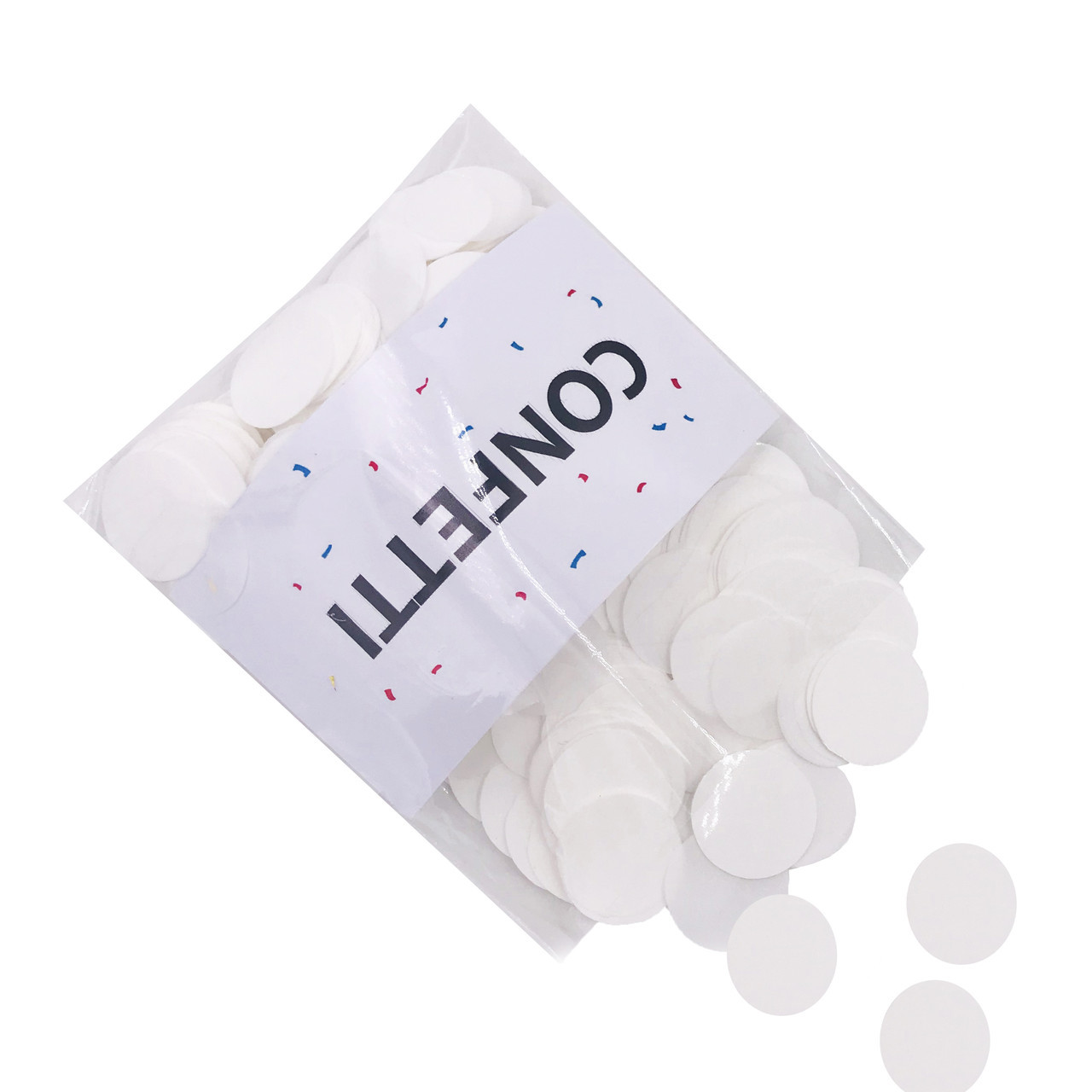 Конфетті "Кружечки" білі 25 мм, 50 г, фото 1