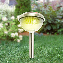 Тротуарний світильник для підсвічування доріжок на сонячній батареї, діаметр 11 см (2020)