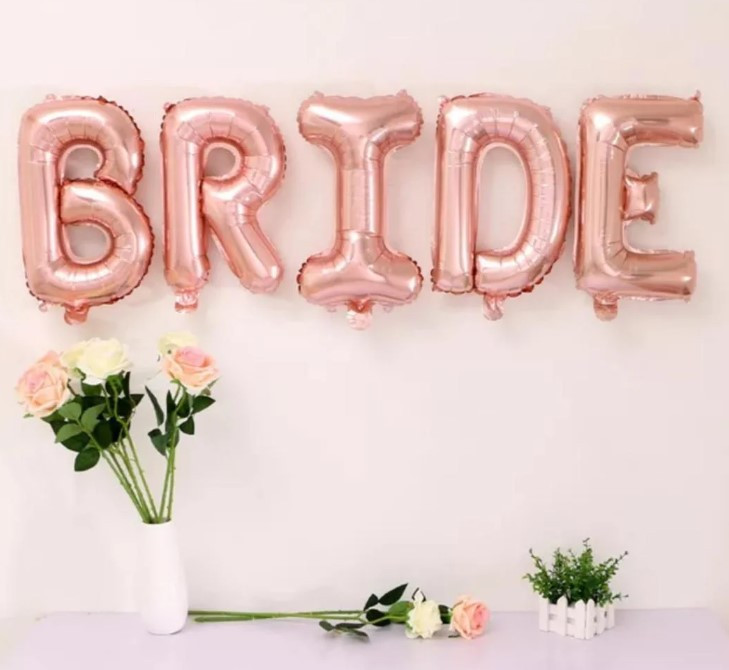 Набір надувних фольгованих куль BRIDE, 38 см