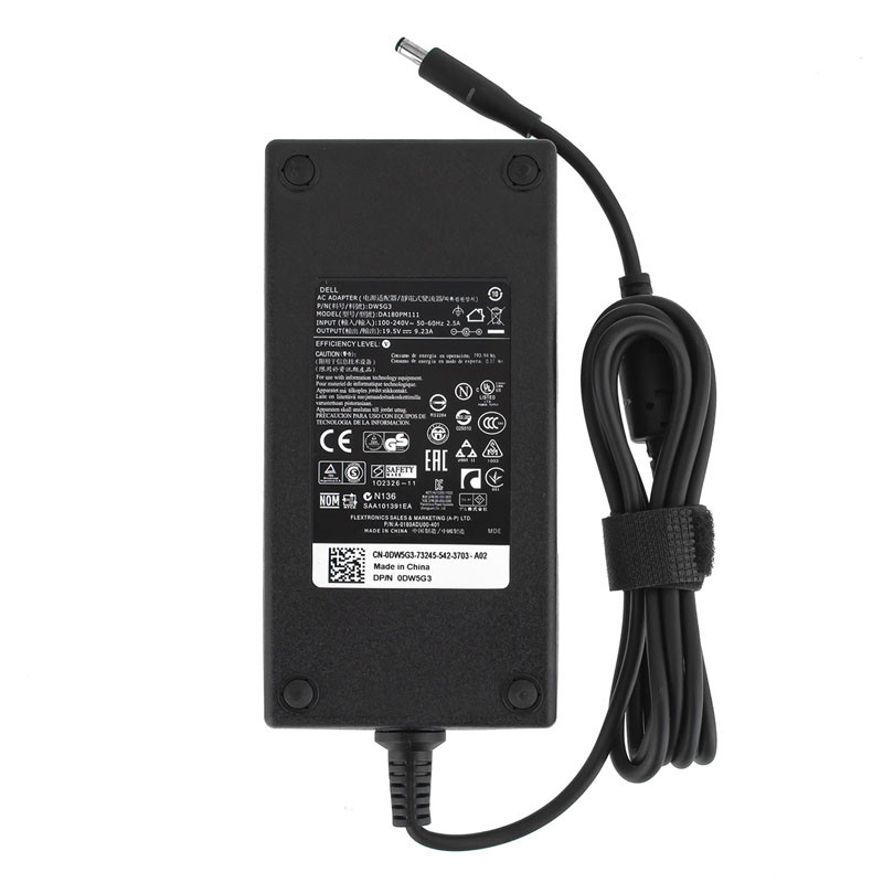 Блок живлення для ноутбука DELL 19.5V, 9.23A, 180W, 4.5*3.0-PIN, black, RECTANGULAR