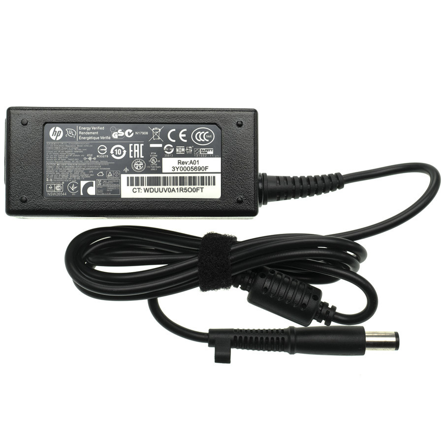 Оригінальний блок живлення для ноутбука HP 19.5V, 2.31A, 45W, 7.4*5.0-PIN, black, RECTANGULAR