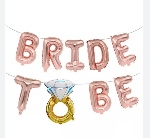 Фольговані кулі BRIDE TO BE, рожеві, 35 см