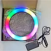Кільцева світлодіодна лампа RGB 30 см із кріпленням для телефону, фото 3
