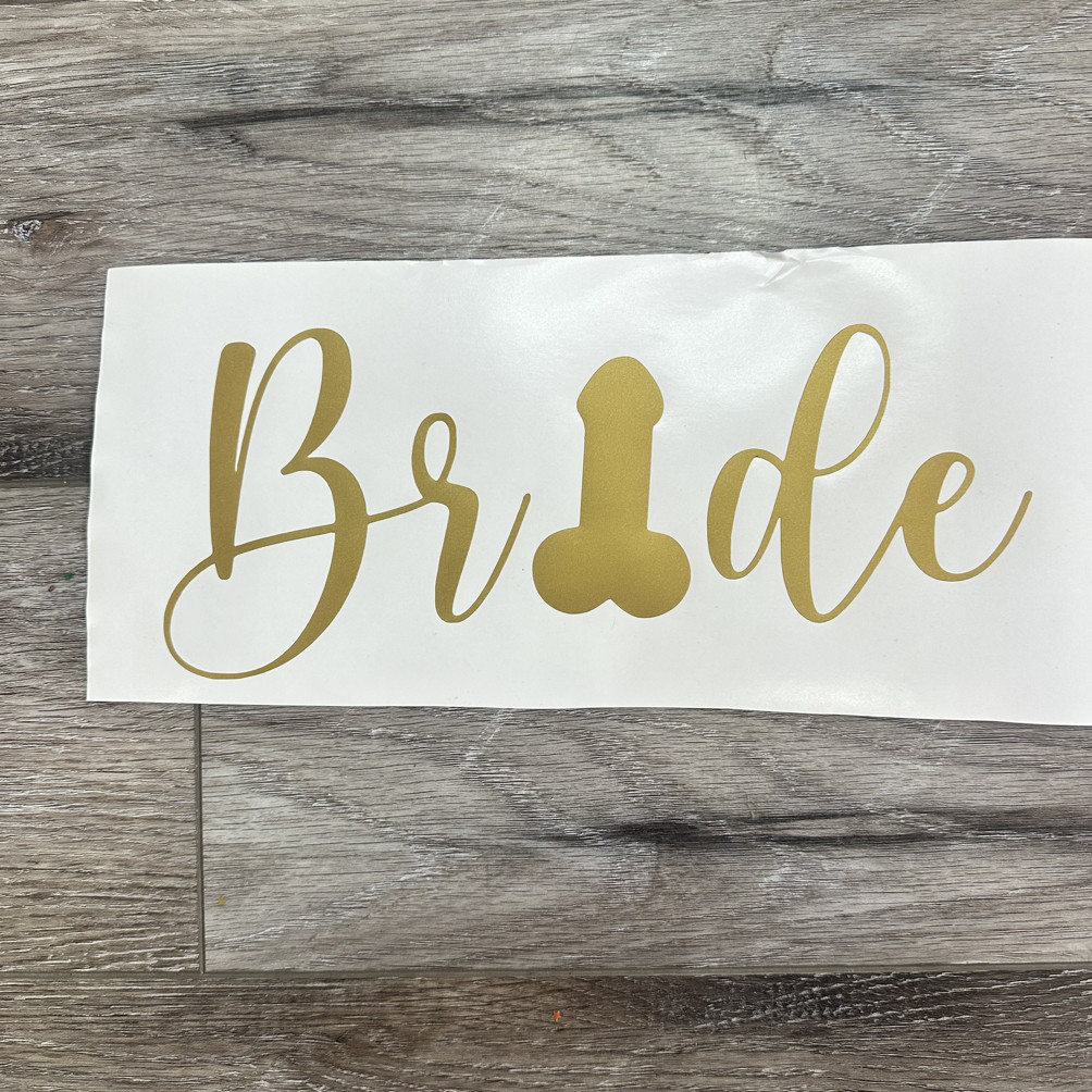 Наклейка з оракала Bride + монтажка
