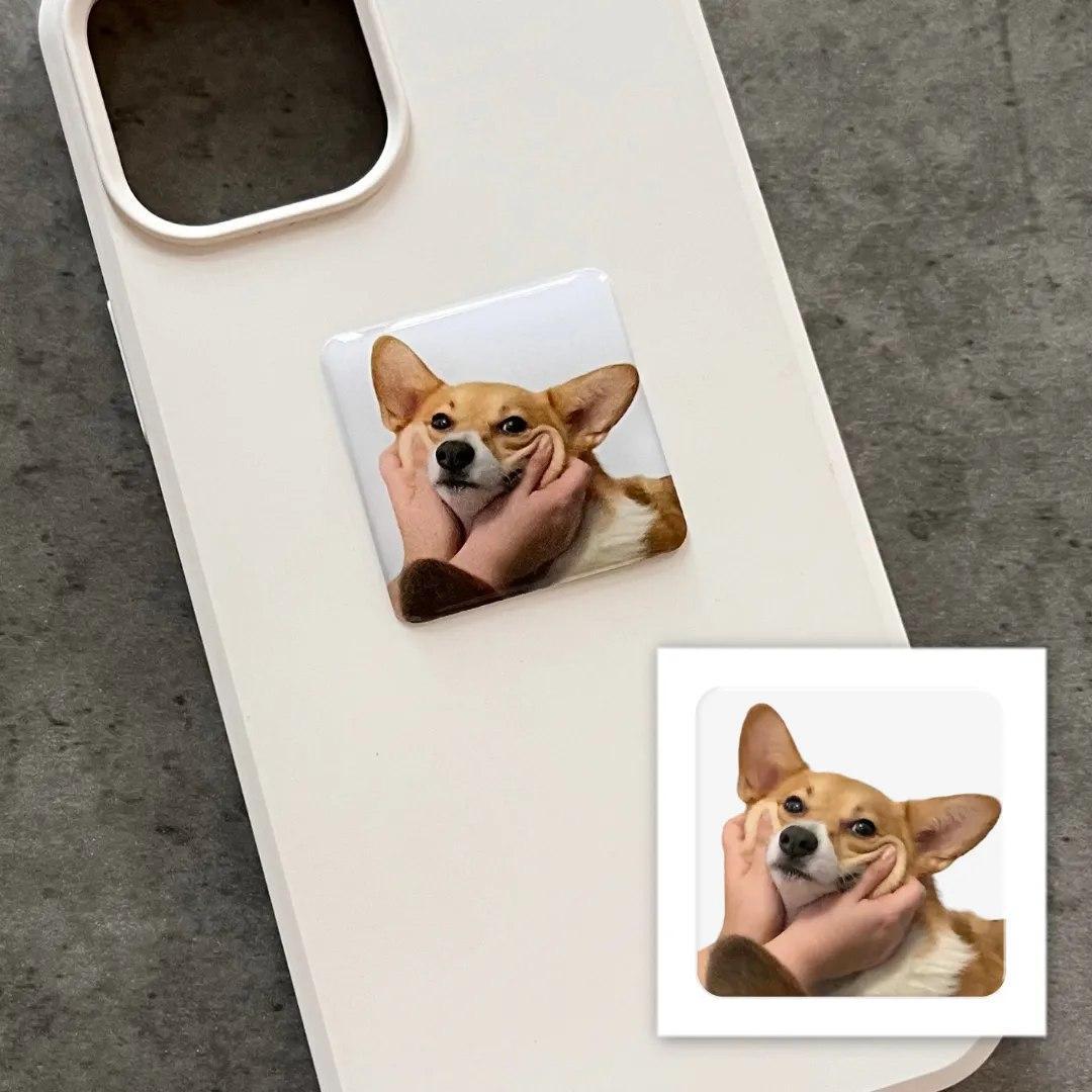 Стікер "Щасливий коргі" 3D, 3,5см