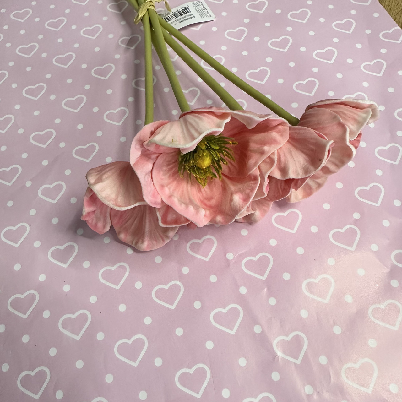 Штучний букет анемон рожевий, фото 1