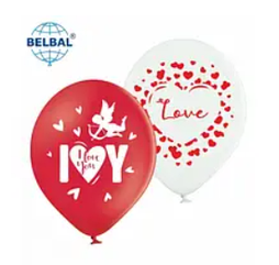 Латексна кулька BELBAL 12"(30 см) "Купідон", 10 шт мікс