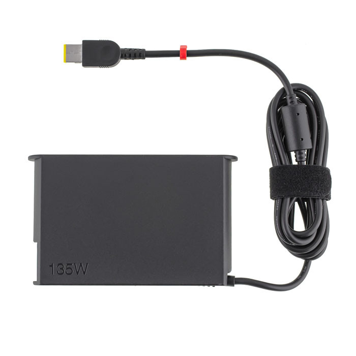 Оригінальний блок живлення для ноутбука LENOVO 20V, 6.75A, 135W, USB+pin (Square 5 Pin DC Plug), 3 pin, black, SLIM OVALE