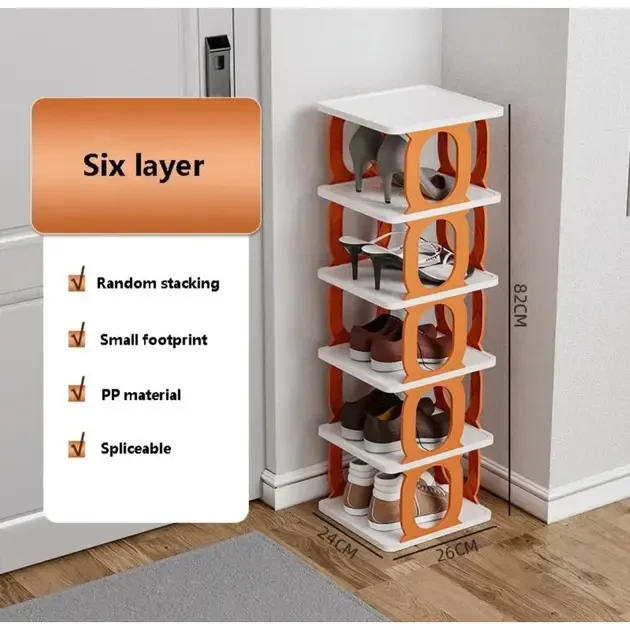 Універсальна полиця для взуття та зберігання речей Shoe rack AND LY-581, з п'ятьма рівнями, фото 1