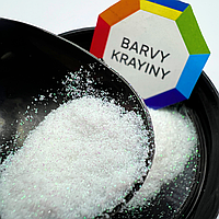 Гліттер ірис райдужний GTR/0,1 мм 1/256 біло-зелений 50 г