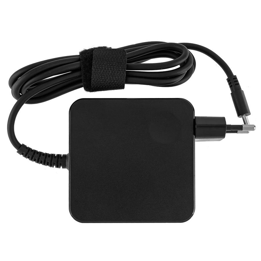 Оригінальний блок живлення для ноутбука LENOVO TYPE-C 65W, квадратный, Black