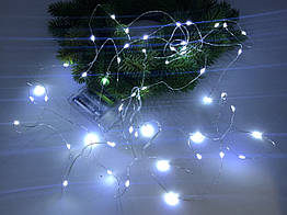 Гірлянда Роса 50 LED, на батарейках, холодний білий, 5 м