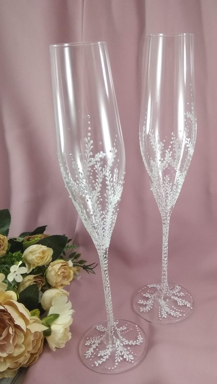 Весільні келихи ручної роботи, фото 1