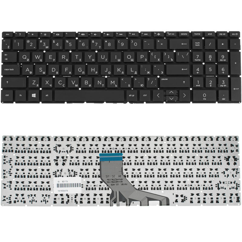 Клавіатура для ноутбука HP (250 G7, 255 G7 series) rus, black, без фрейма (оригінал)