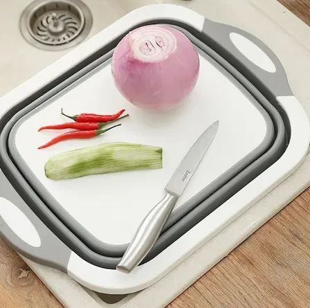 Обробна дошка 2 в 1 Chopper Дошка-миска, дошка контейнер, силіконова дошка, фото 1