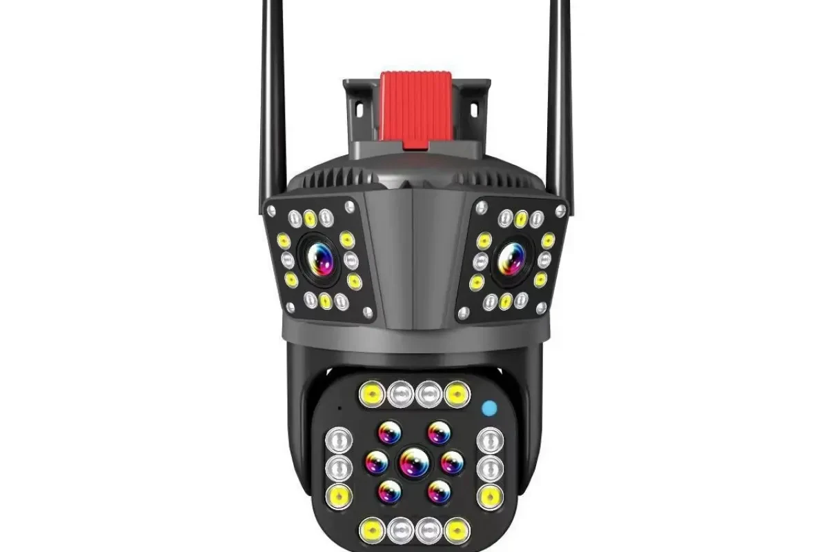 Wi-Fi відеокамера з трьома об'єктивами SD/карта YOSO YO-IPC49D6MP50 PTZ 2.8mm V380, фото 1