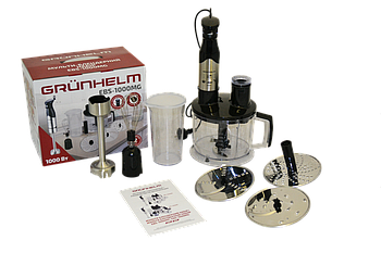 Мульти-блендерний набір GRUNHELM EBS-1000МG, 1000Вт швидкостей 5, занурювальний, чорний