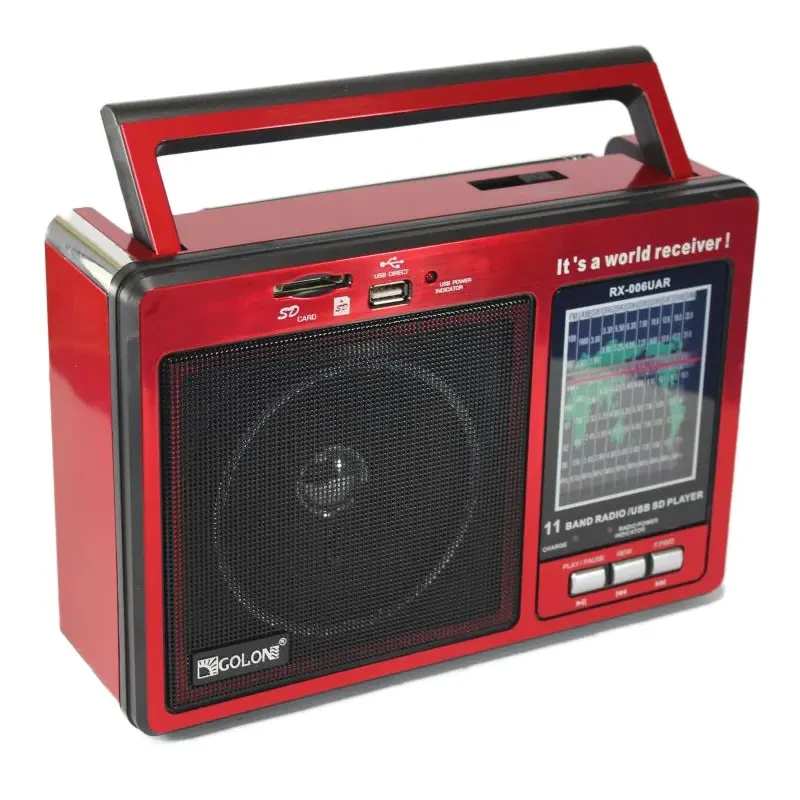 Радіоприймач портативний акумуляторний Golon RX-006 UAR FM радіо з USB виходом, фото 1