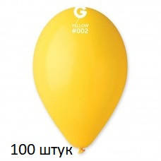 Латексні кульки 100 шт Gemar пастель жовтий 12" 30 см