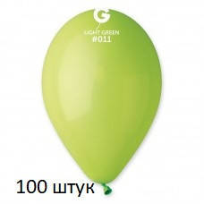 Латексні кульки 100 шт Gemar пастель салатовий 12" 30 см
