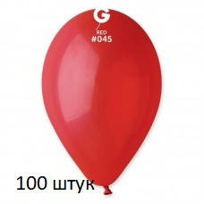 Латексні кульки 100 шт Gemar пастель червоний 12" 30 см