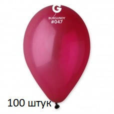 Латексні кульки 100 шт Gemar пастель бургунді 12" 30 см