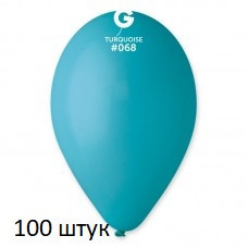 Латексні кульки 100 шт Gemar пастель бірюзовий 12" 30 см