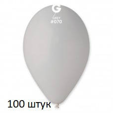 Латексні кульки 100 шт Gemar пастель сірий 12" 30 см