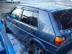 Вітровики вікон Фольксваген Гольф 2 (дефлектори бічних вікон Volkswagen Golf 2 5d)