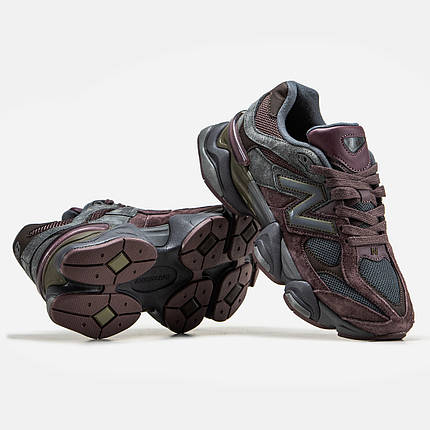 Жіночі кросівки New Balance 9060 Truffle Rich earth Нью Баланс 9060 коричневі замша унісекс, фото 1