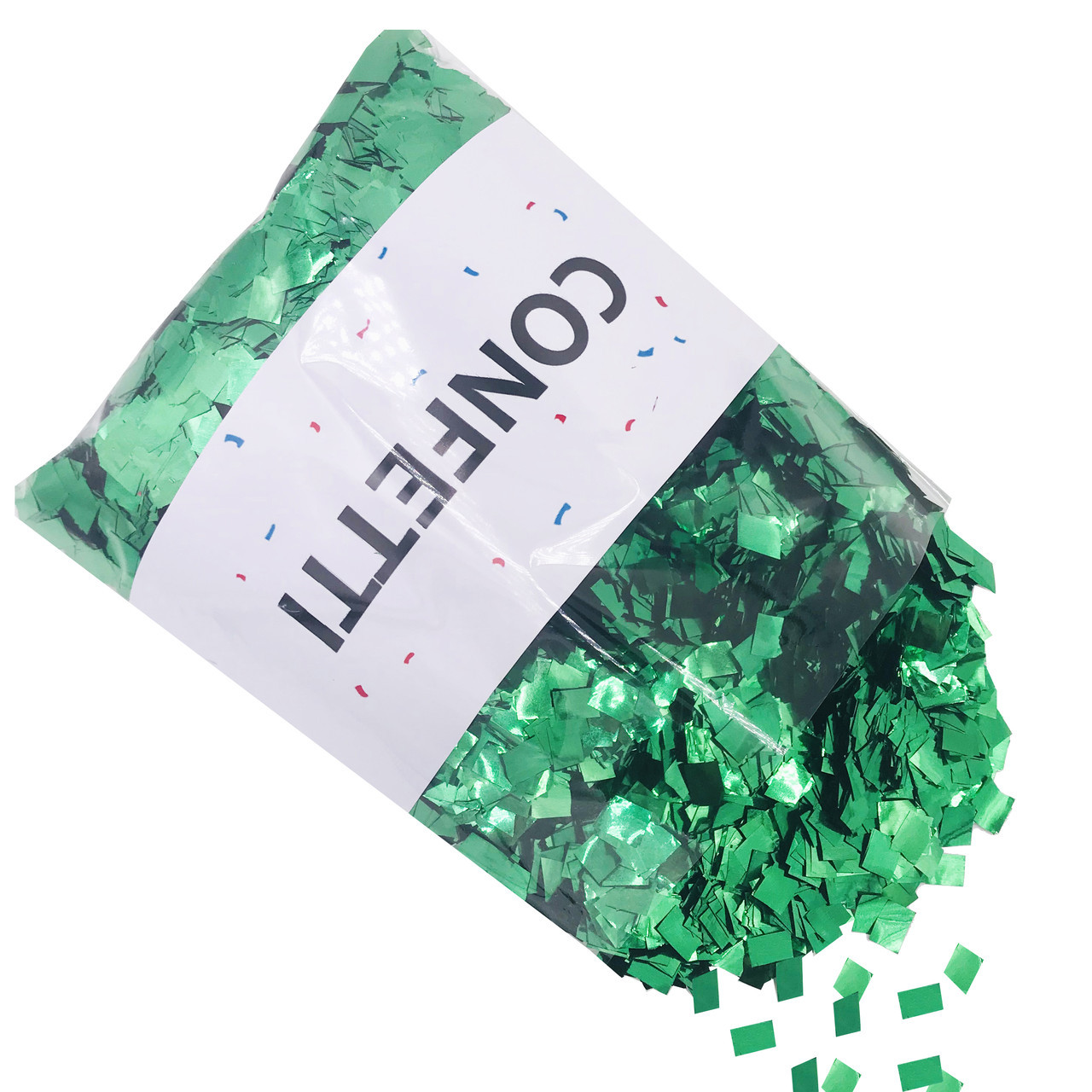 Конфеті Квадратики зелений металік 250 г, фото 1
