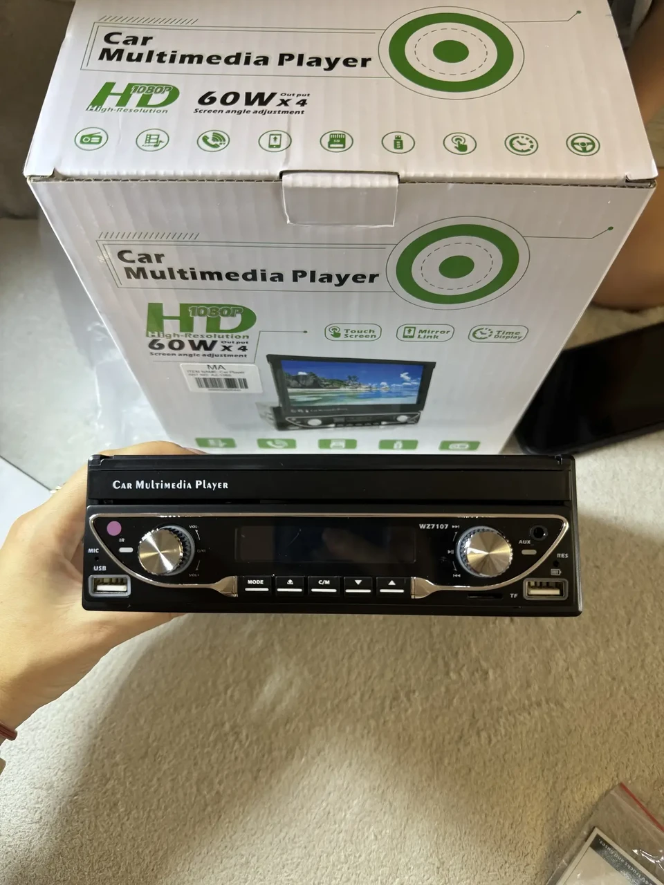 Автомагнітола 7-дюйм.HD авто.радіо MP5-плеєр, FM, AM, RDS, Bluetooth та телефонного зв'язку з дистанційним керуванням, фото 1