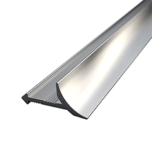 Внутрішній закруглений алюмінієвий профіль під плитку 10 мм (2,7 м) полірований алюміній