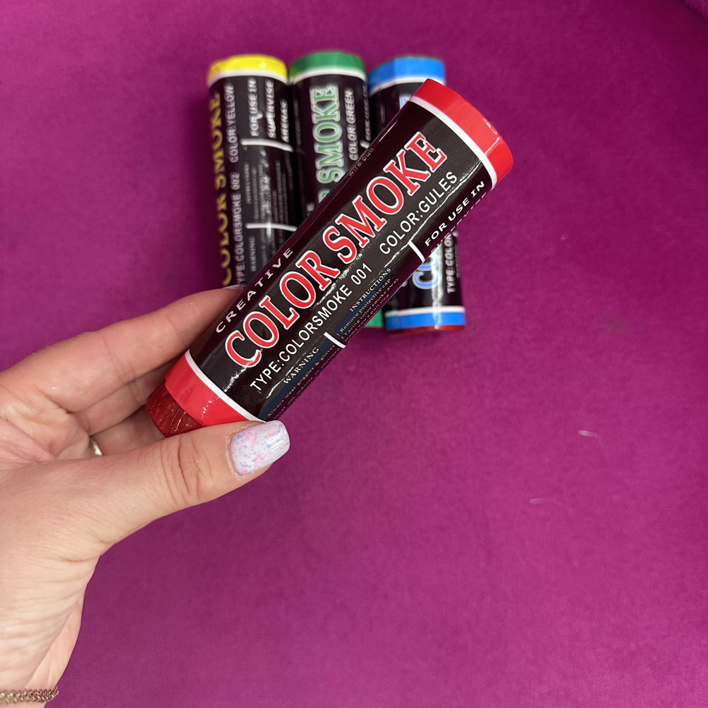 Кольоровий дим creative color smoke червоний 60 с, фото 1