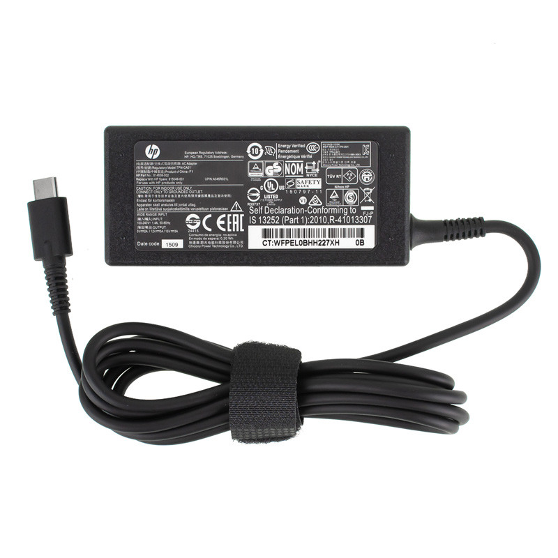 Блок живлення для ноутбука HP TYPE-C 45W, black (без кабелю!)