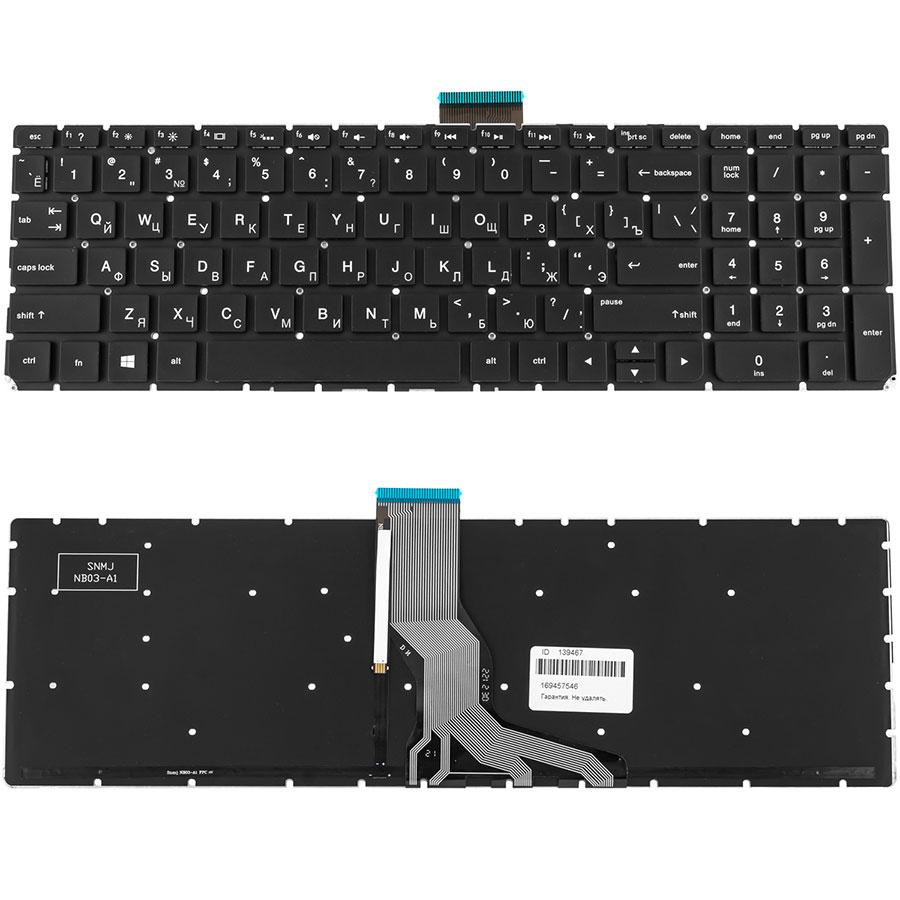 Клавіатура для ноутбука HP (Omen: 15-ax, 17-w series ) rus, black, без фрейма, підсвічування клавіш