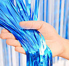 Шторка-завіса з фольги для фотозони "Металік бірюзово-блакитна", 3 х 1 м, фото 2